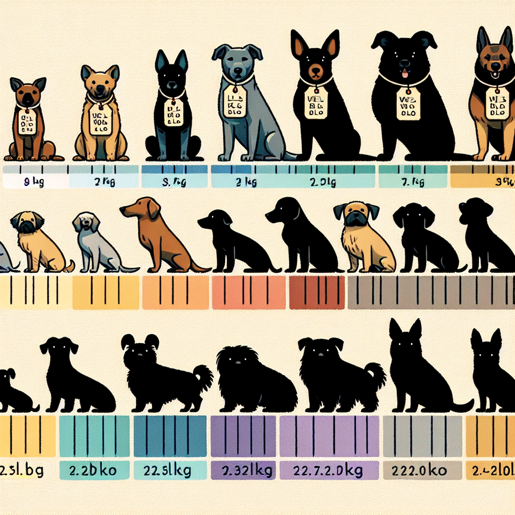 Dog breeds and their typical weight against their suggested weight